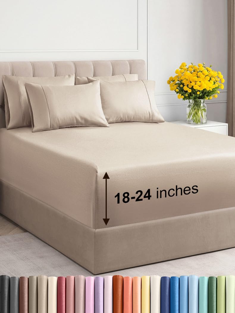 Extra Deep Cal King Sheet Set for Ultimate Comfort and Fit