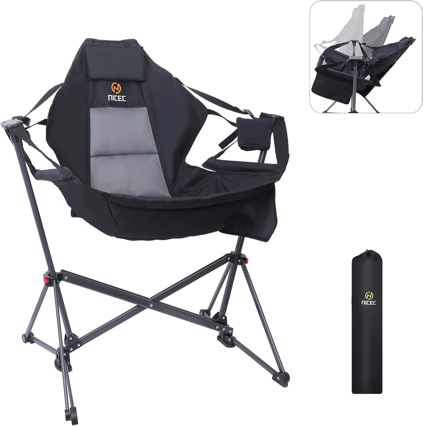 Swinging Camping Chair with Stand