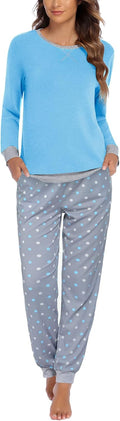 Ekouaer Pajamas For Women Comfy Long Sleeve Jogger Set (Style 2G73)