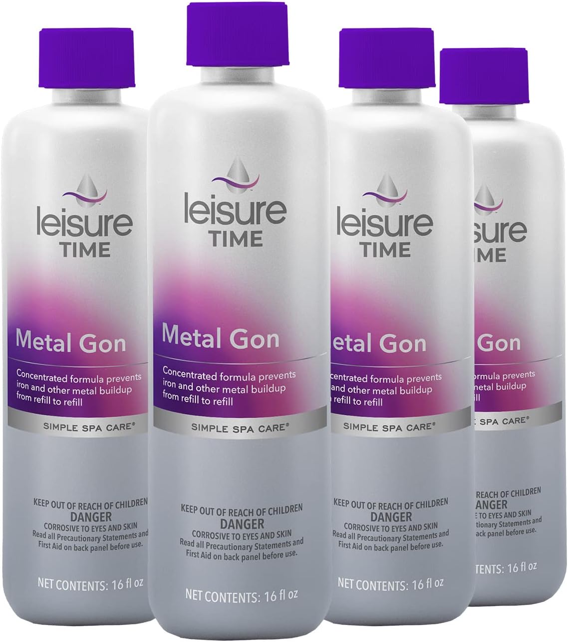 Leisure Time D-04 Metal Gon 1-Pint 4-Pack for Hot Tubs
