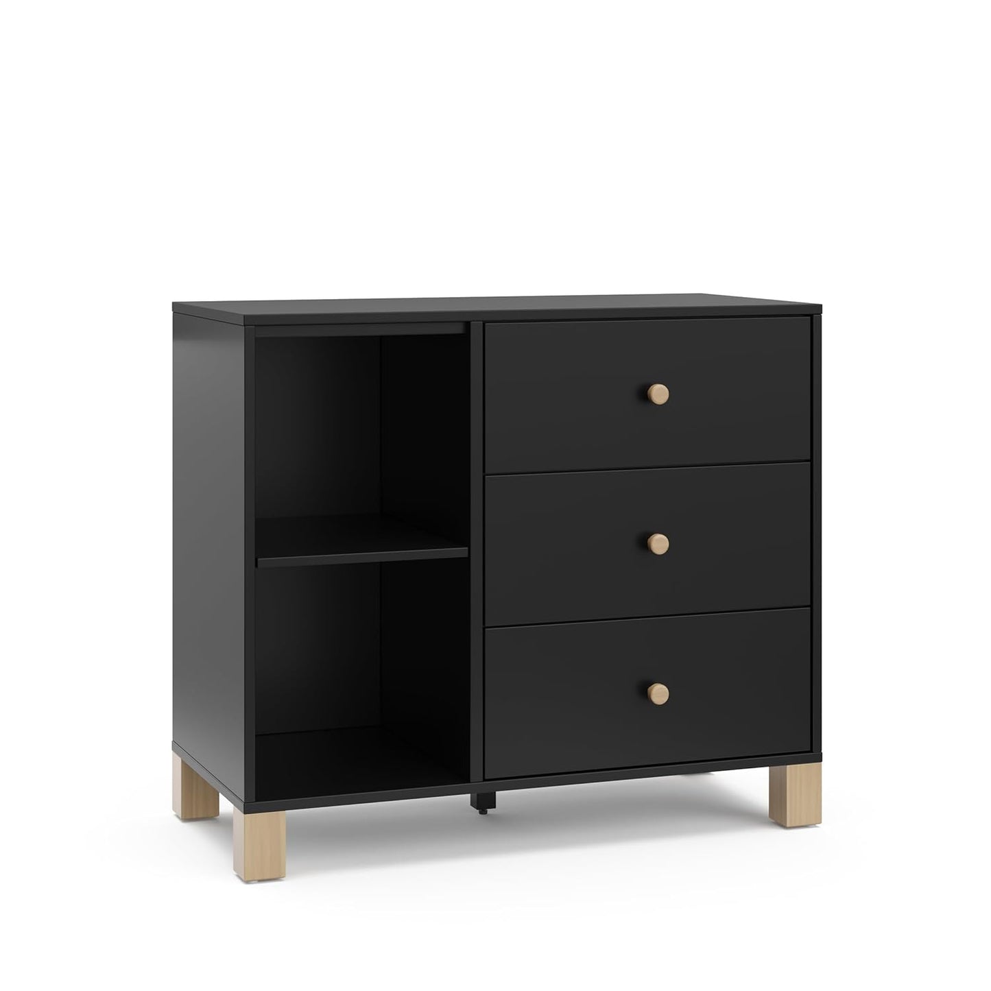 Storkcraft California 3 Drawer Combo Dresser for Kids Rooms