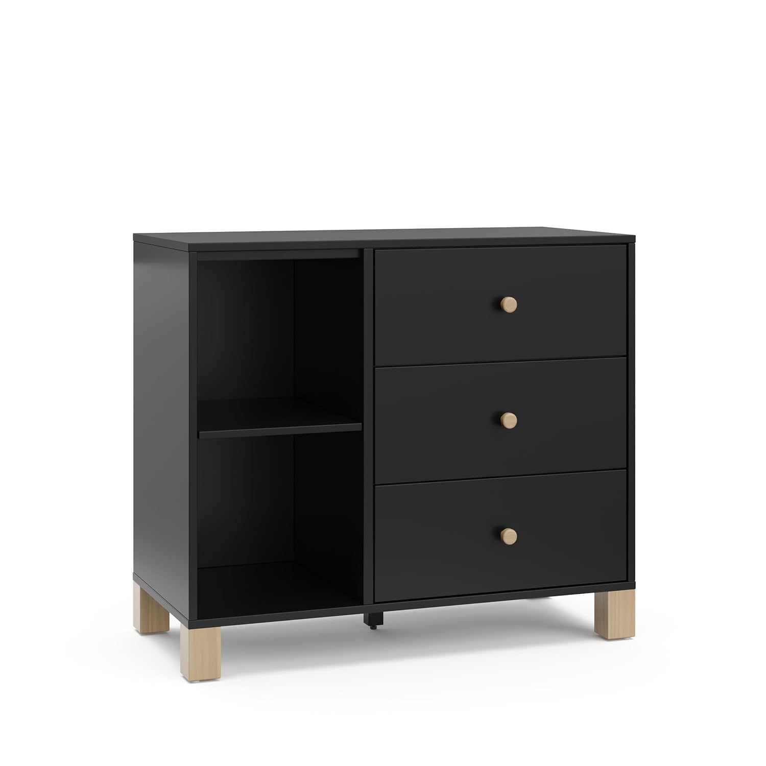 Storkcraft California 3 Drawer Combo Dresser for Kids Rooms