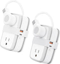 USB C Power Strip 2 Pack - Compact 45W GaN Travel Charger