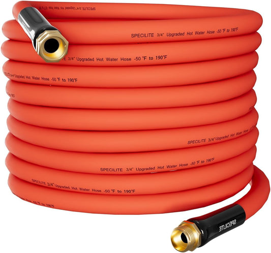 3/4in Hot/Cold Garden Water Hose 50 ft - Flexible & Lightweight