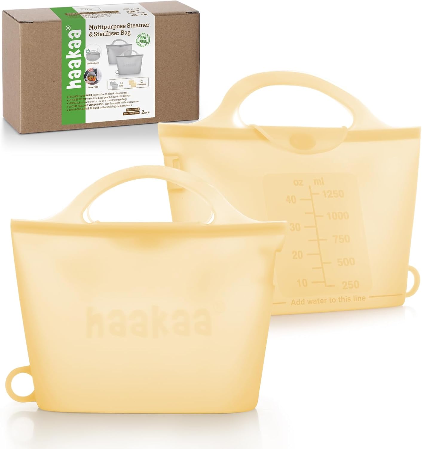 Haakaa Silicone Microwave Steam Sterilizer Bags for Travel