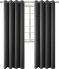 Dark Grey Blackout Curtains 2 Panels 52 x 95 in - Thermal Insulated