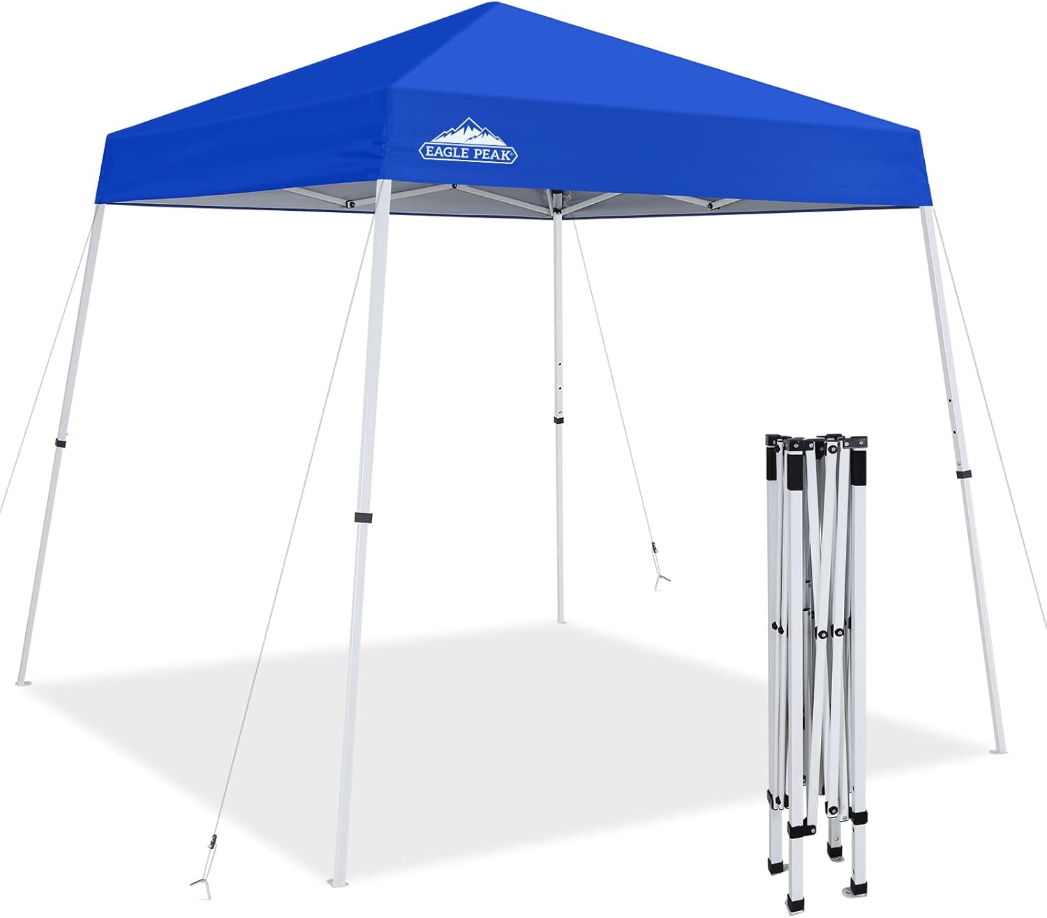 EAGLE PEAK 8x8 Slant Leg Pop-up Canopy Tent for Easy Setup