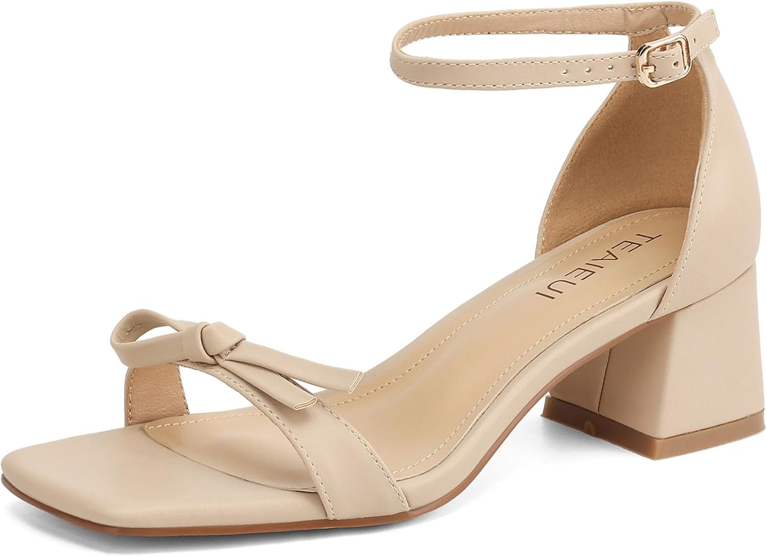 Women's Heeled Sandals with Comfortable Ankle Strap Design