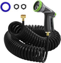 Coil Hose 3/8ft EVA Coil Garden Hose 50 FT - Compact Recoil Design
