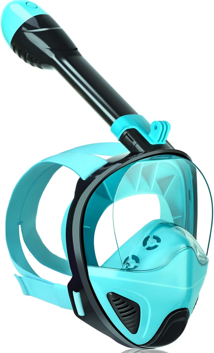 AnSun Full-Face Snorkel Mask: Safety Breathing, Dry Top, 180 View!