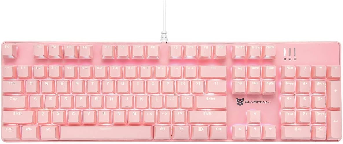 Hot-Swappable Red Switch Gaming Keyboard by Merdia