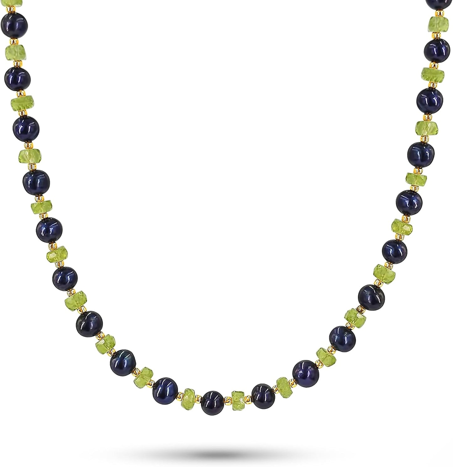 Real Pearls and Stone Strand Choker Necklace for Unique Gifts