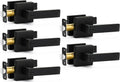 5 Pack Matte Black Door Handles for Privacy and Style