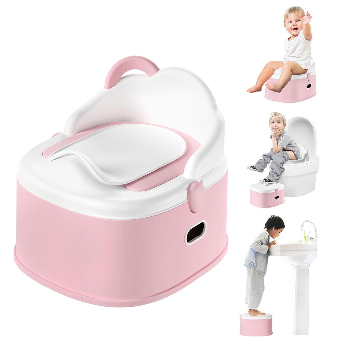 3-in-1 Toddler Potty Training Toilet with Step Stool & Seat