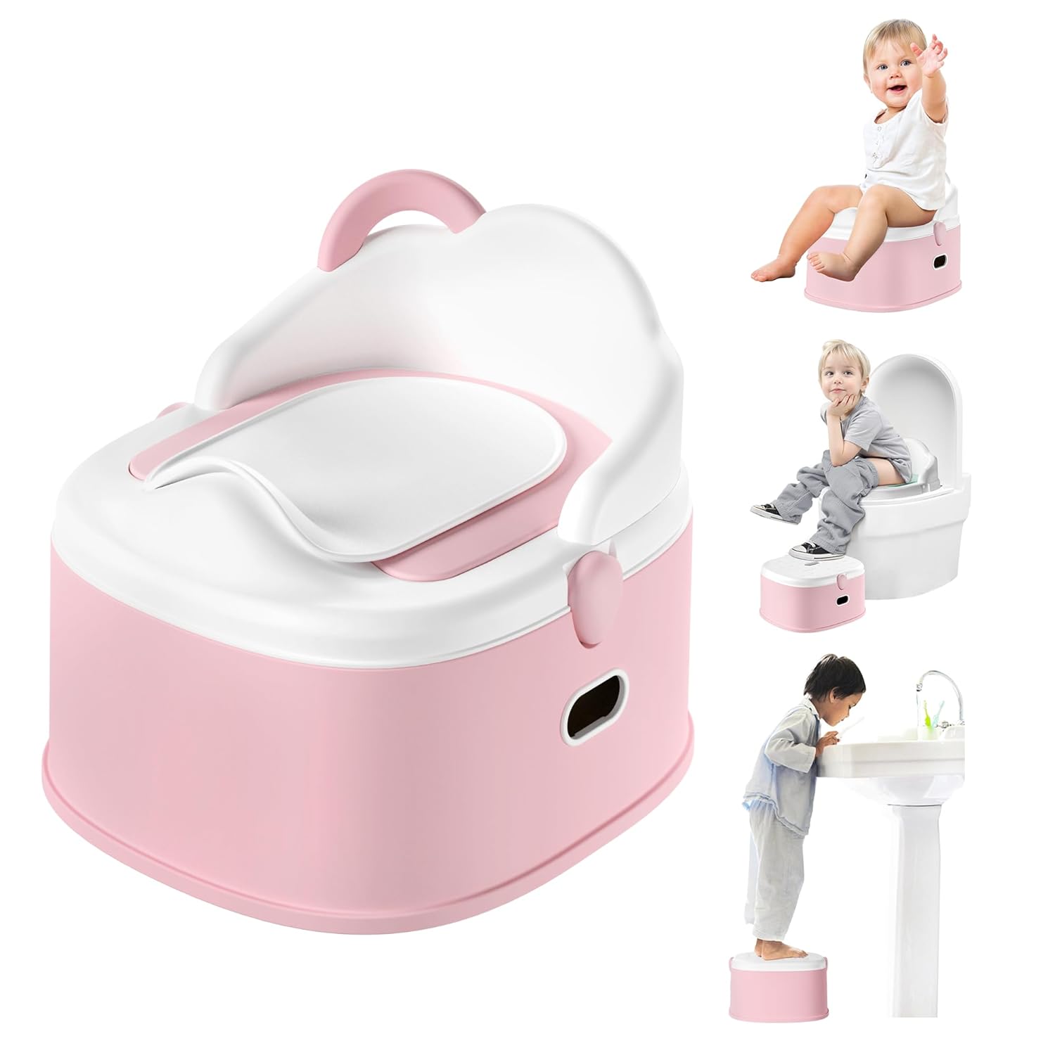 3-in-1 Toddler Potty Training Toilet with Step Stool & Seat