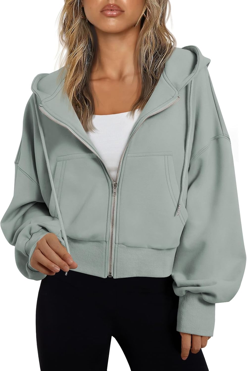 Trendy Queen Hoodies for Women Full Zip Up Comfy Fall Tops
