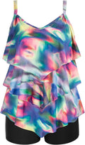 Hanna Nikole Plus Size Women's Two Piece Tankini Swimsuit Set