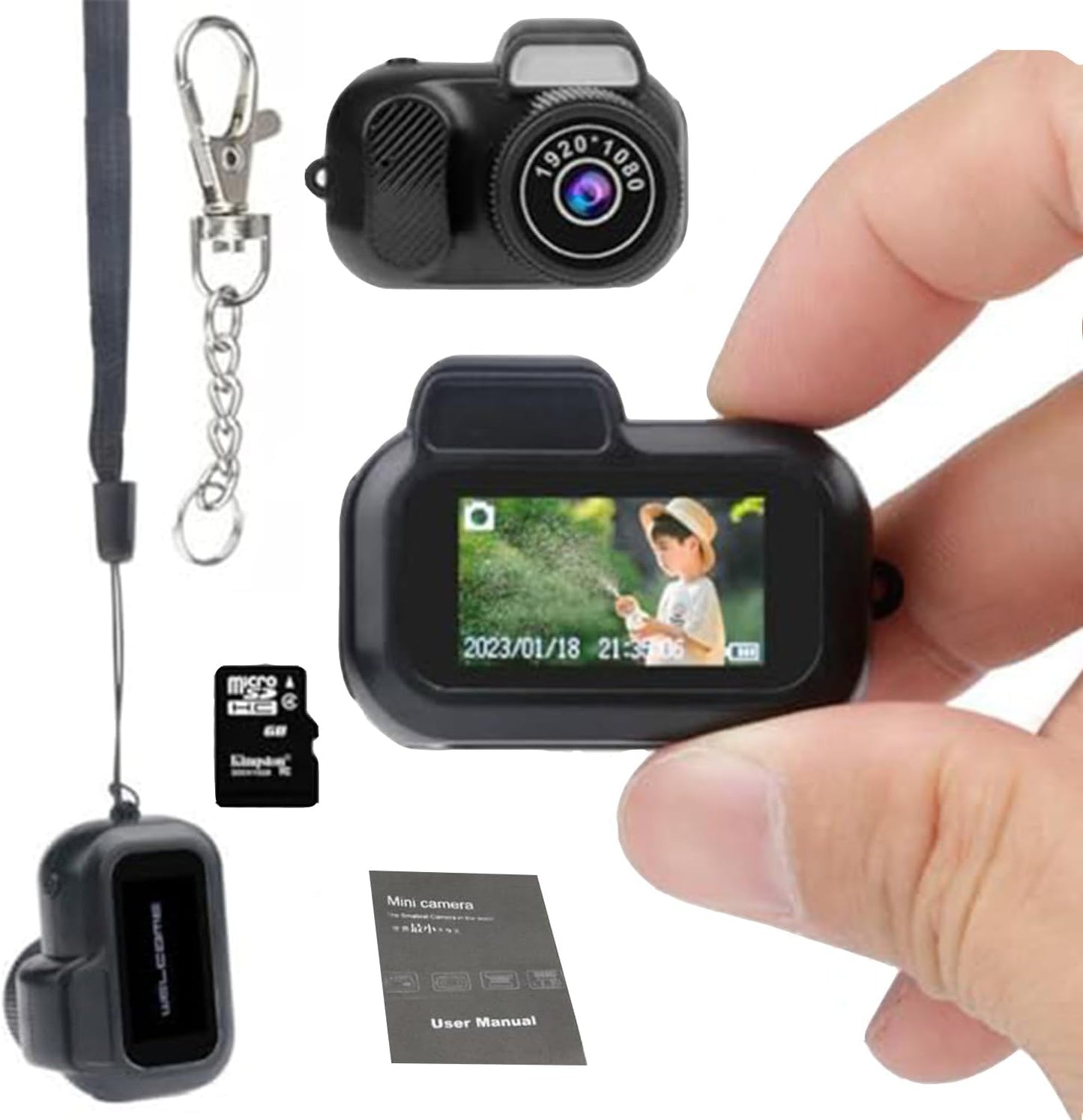 Galatee Keychain Camera: Compact 1080P Mini DV for On-the-Go