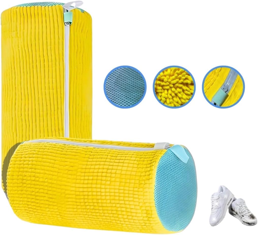 Revitalize Shoes Safely: Reusable Laundry Bag x2 - Yellow