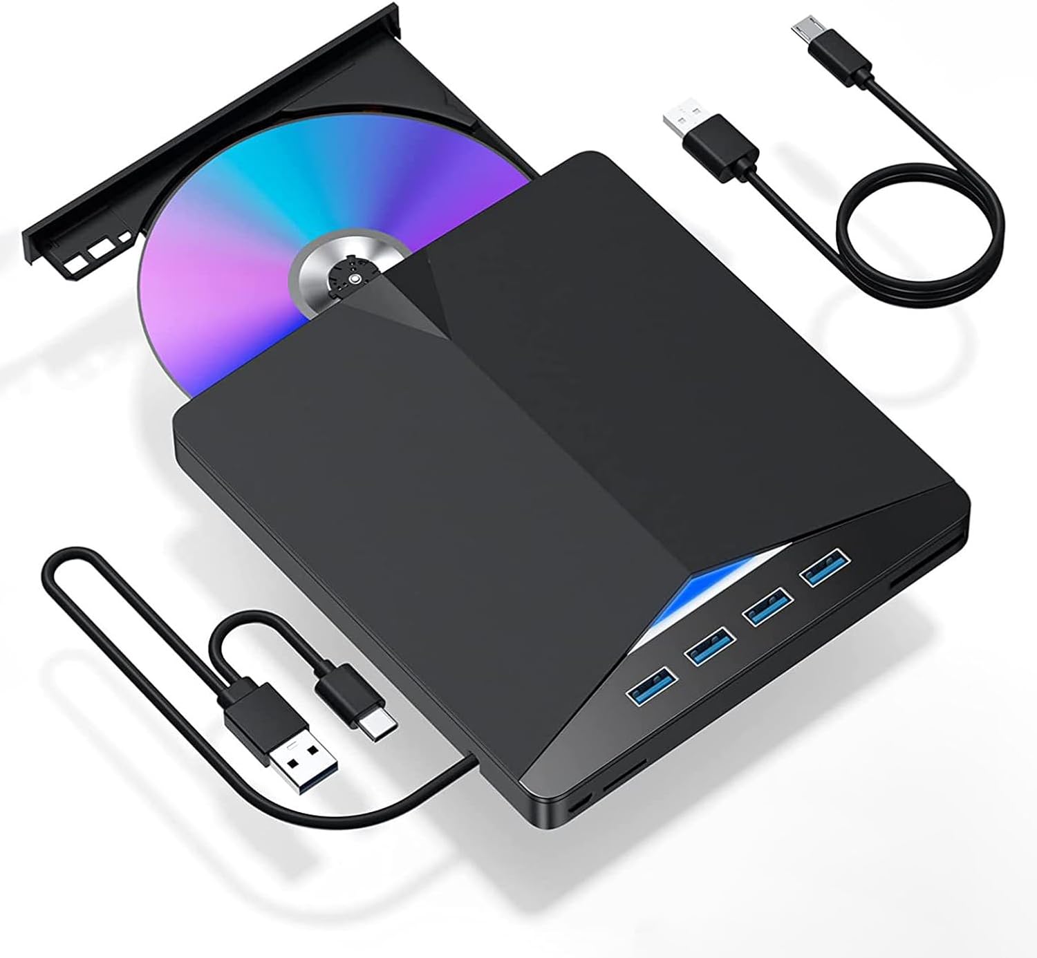 Portable 7IN1 USB CD DVD Drive for Laptop & Mac