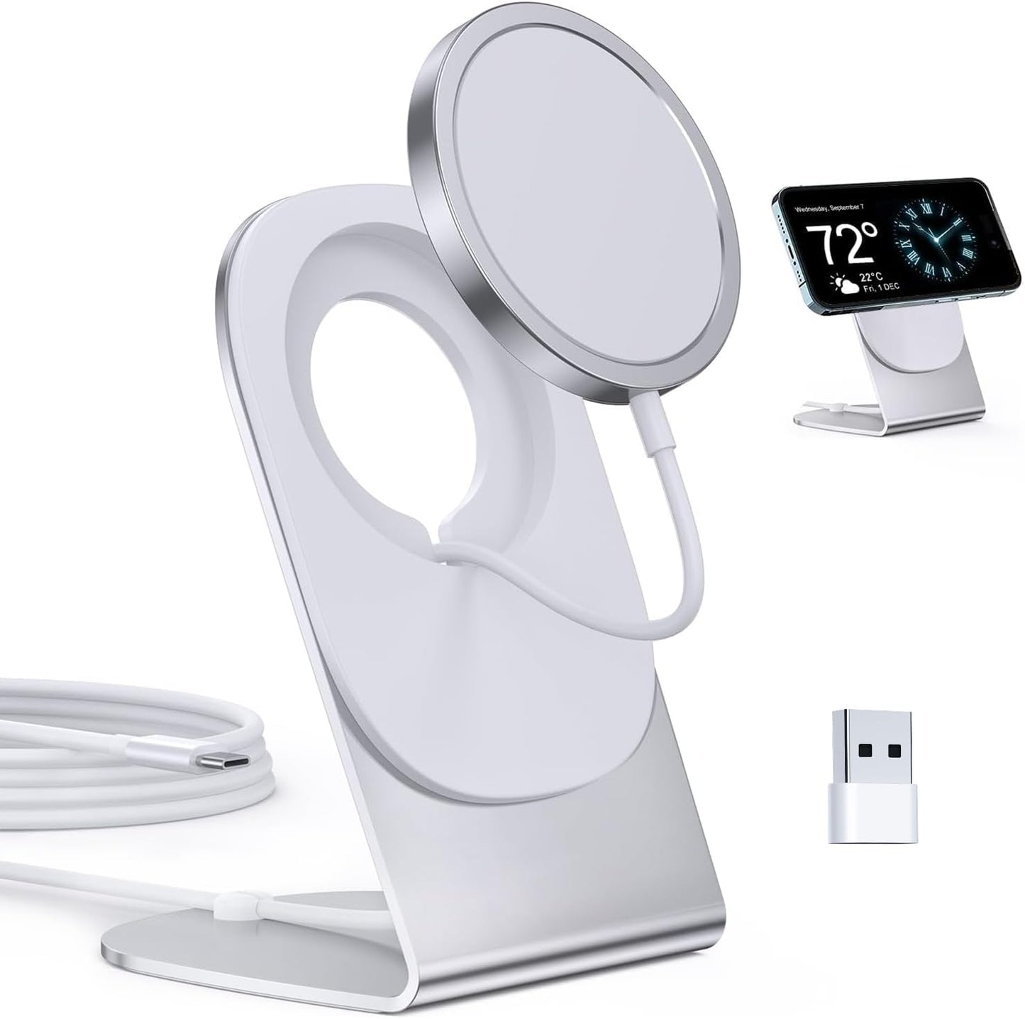 2-in-1 Mag-Safe Charger for iPhone & AirPods - Fast Wireless Charging