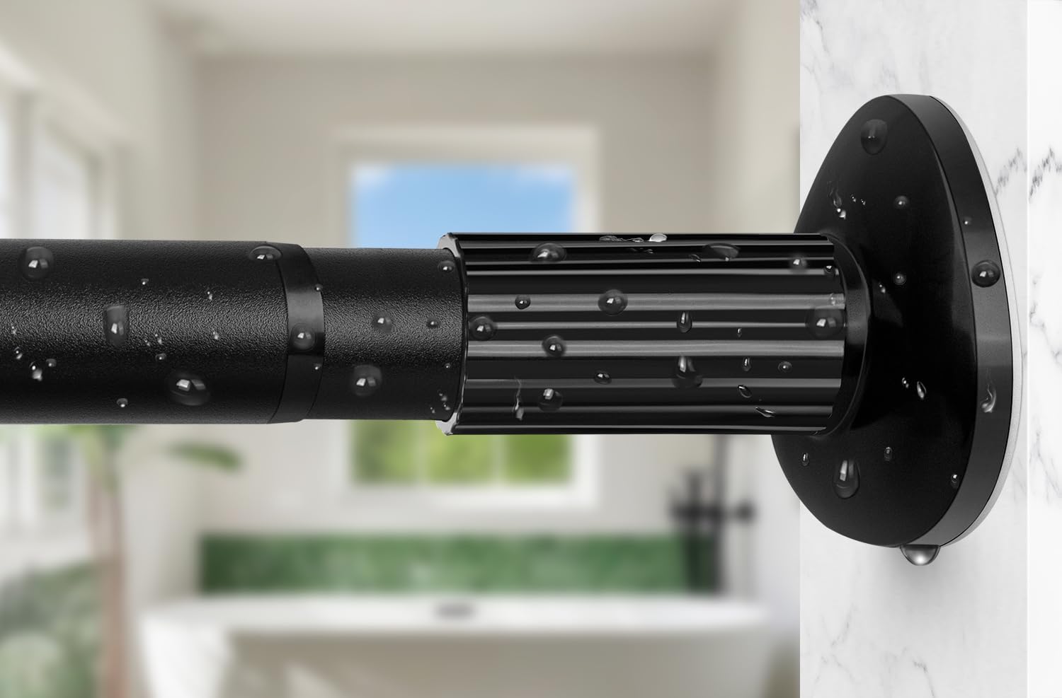Tension Curtain Rod 51-86 Inch, No Drilling for Easy Install