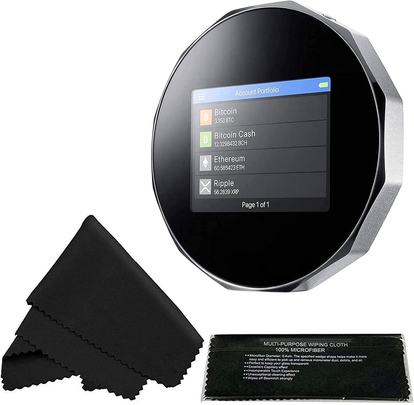 SecuX V20 Crypto Hardware Wallet with Bluetooth & Cleaning Cloth