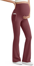 BareFeel Maternity Flare Leggings with Pockets - Stretchy Pregnant
