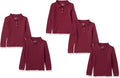 Girls Long-Sleeve Interlock Polo Shirts Multipack - Durable School FIT
