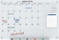 Audio-Visual Direct Magnetic White Calendar Glass Dry-Erase Board - 4