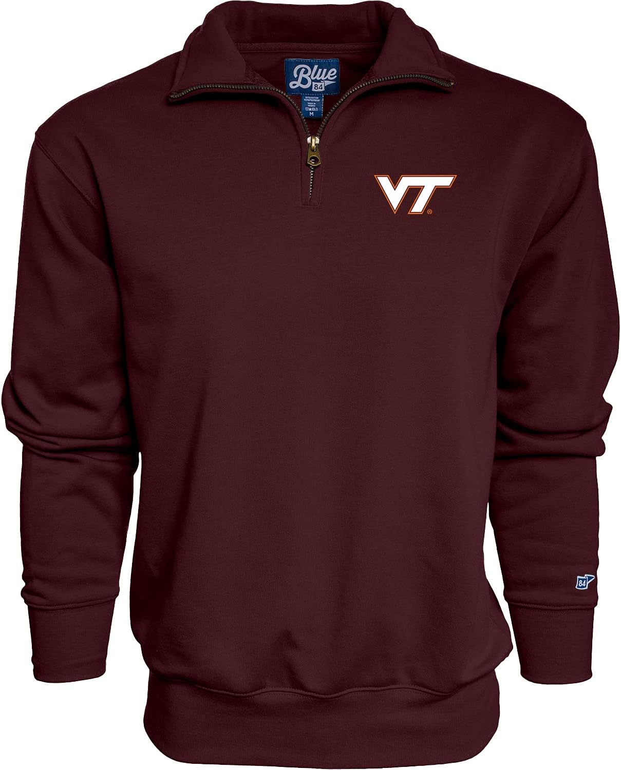 Virginia Tech Hokies Men's Quarter Zip Sweatshirt by Blue 84