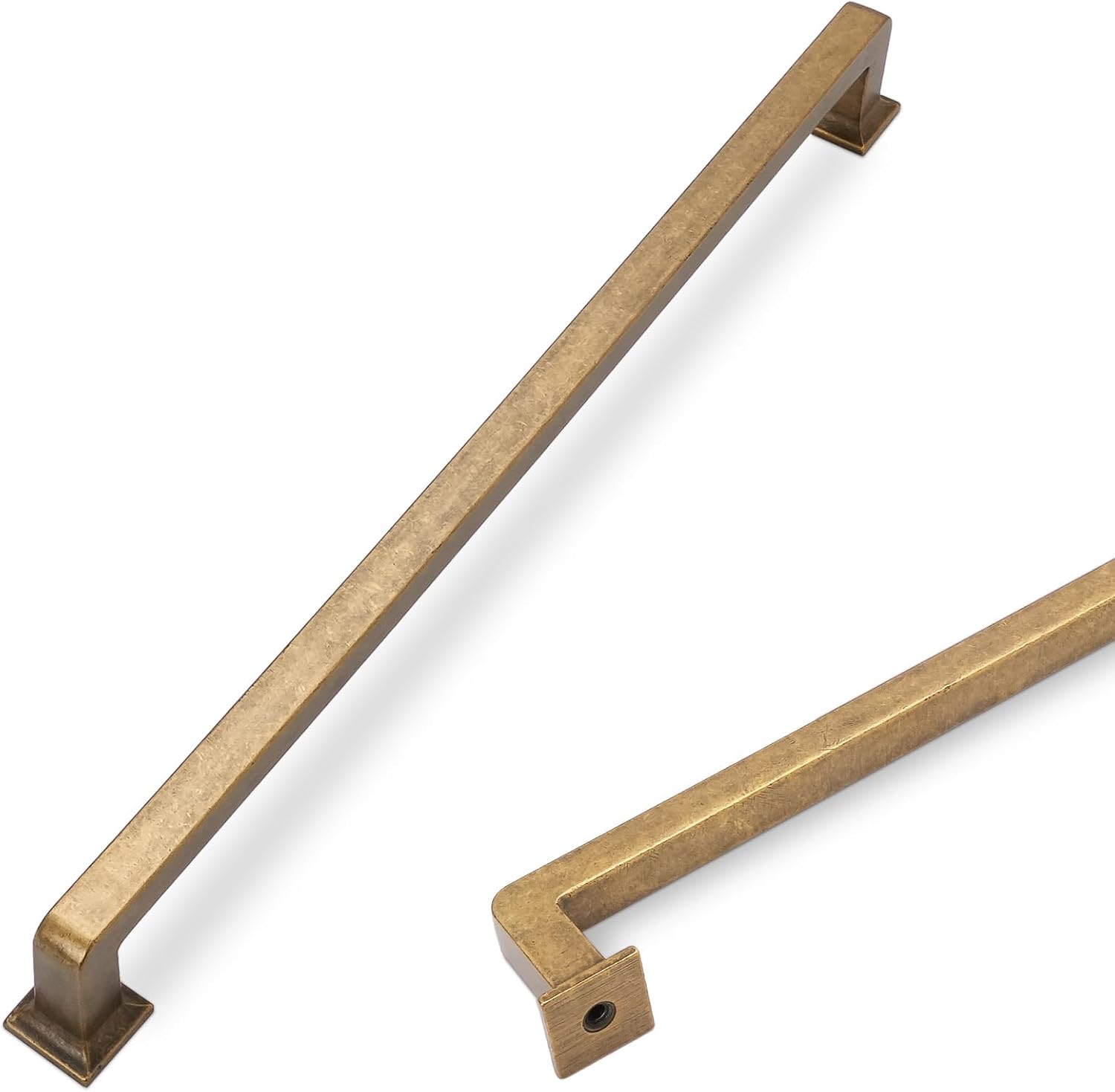 Antique Brass Kitchen Cabinet Handles - 10Inch Vintage Pulls