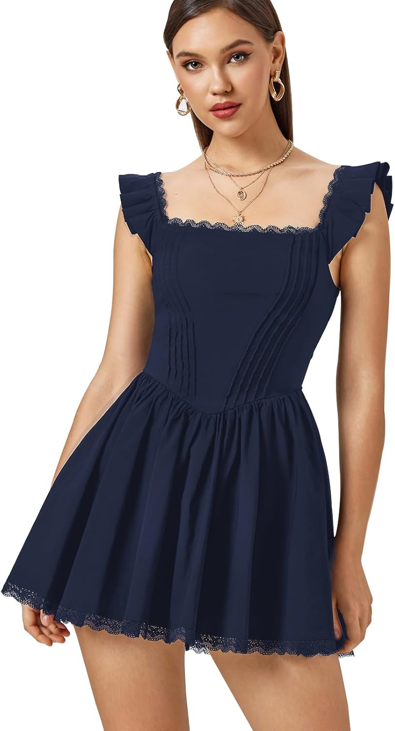 GLNEGE Women's Graduation Summer Mini Corset Dress for Parties