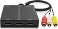 Dingsun 3 Port HDMI to RCA Converter for Older TV AV Adapter