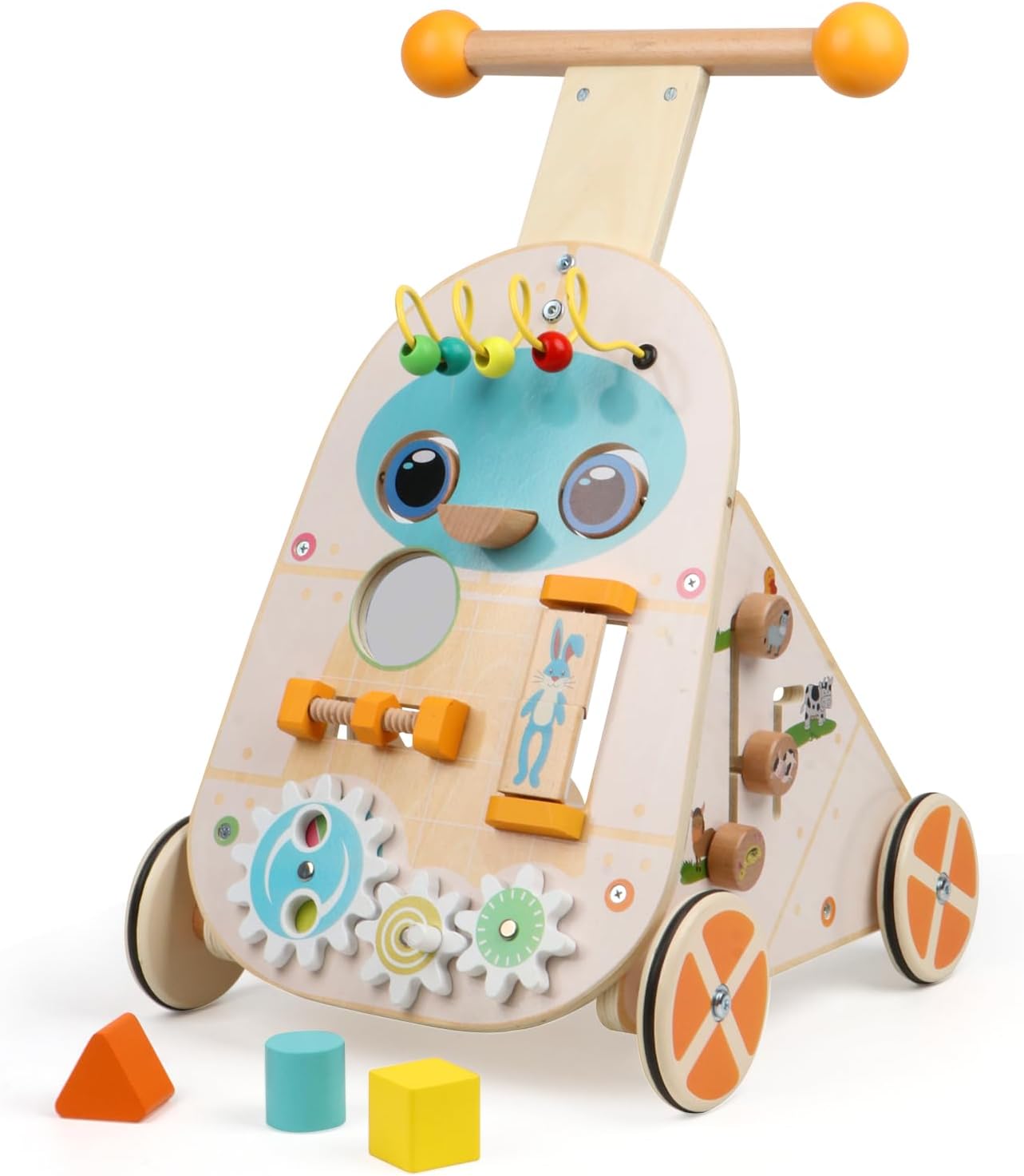 Canuan Wooden Baby Walker: Speed-Adjustable Learning Fun!