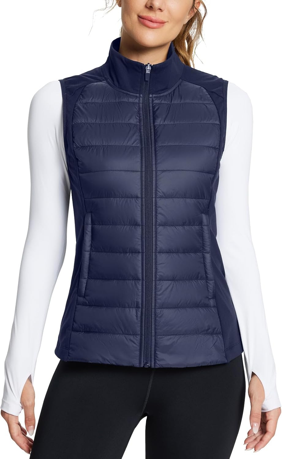 Baleaf Women's Lightweight Warm Puffer Vest for Winter Running