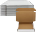 14x10x3 inch Shipping Boxes Set of 20 - White Corrugated Mailer Boxes