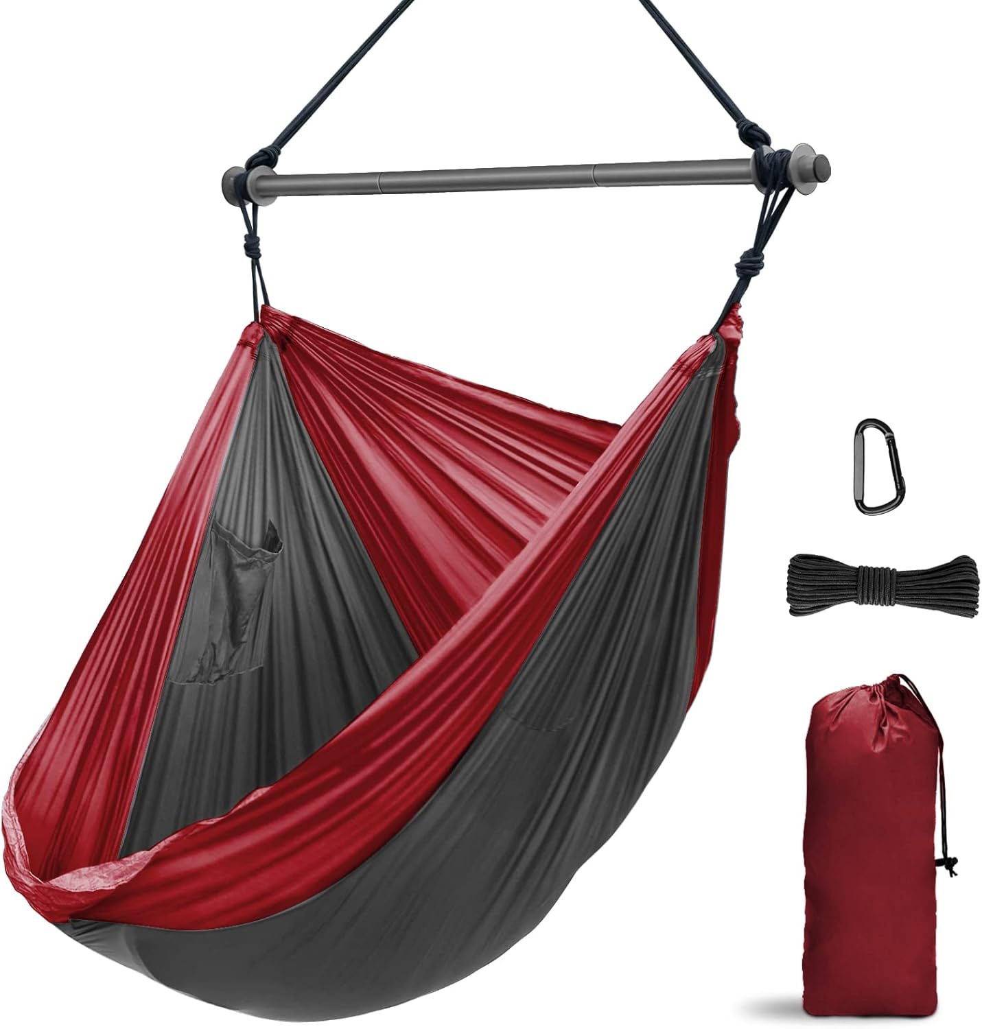 Hammock Chair Swing - Portable Large Hanging Rope for Relaxation