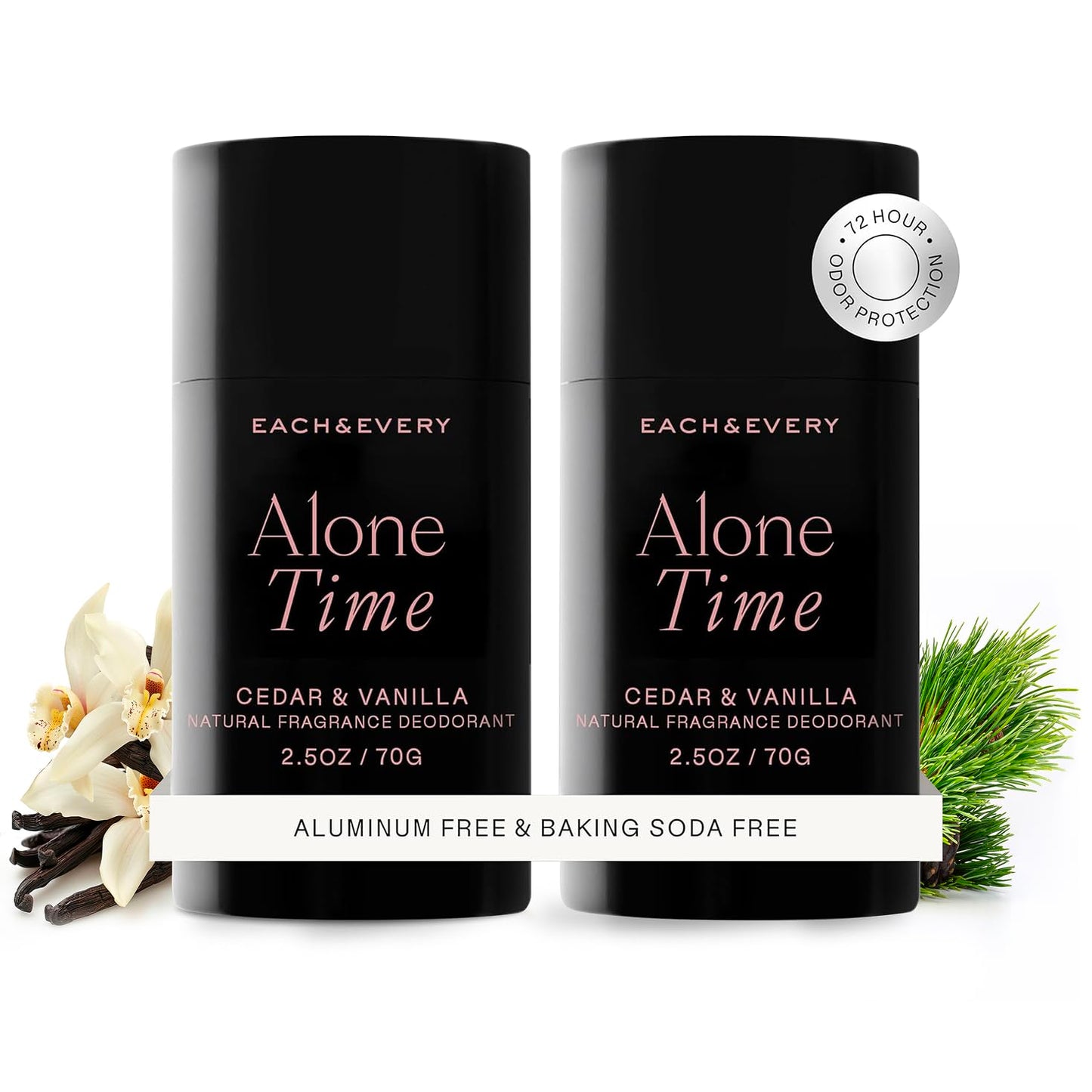 Each & Every Aluminum Free Deodorant for Men & Women, Cedar & Vanilla
