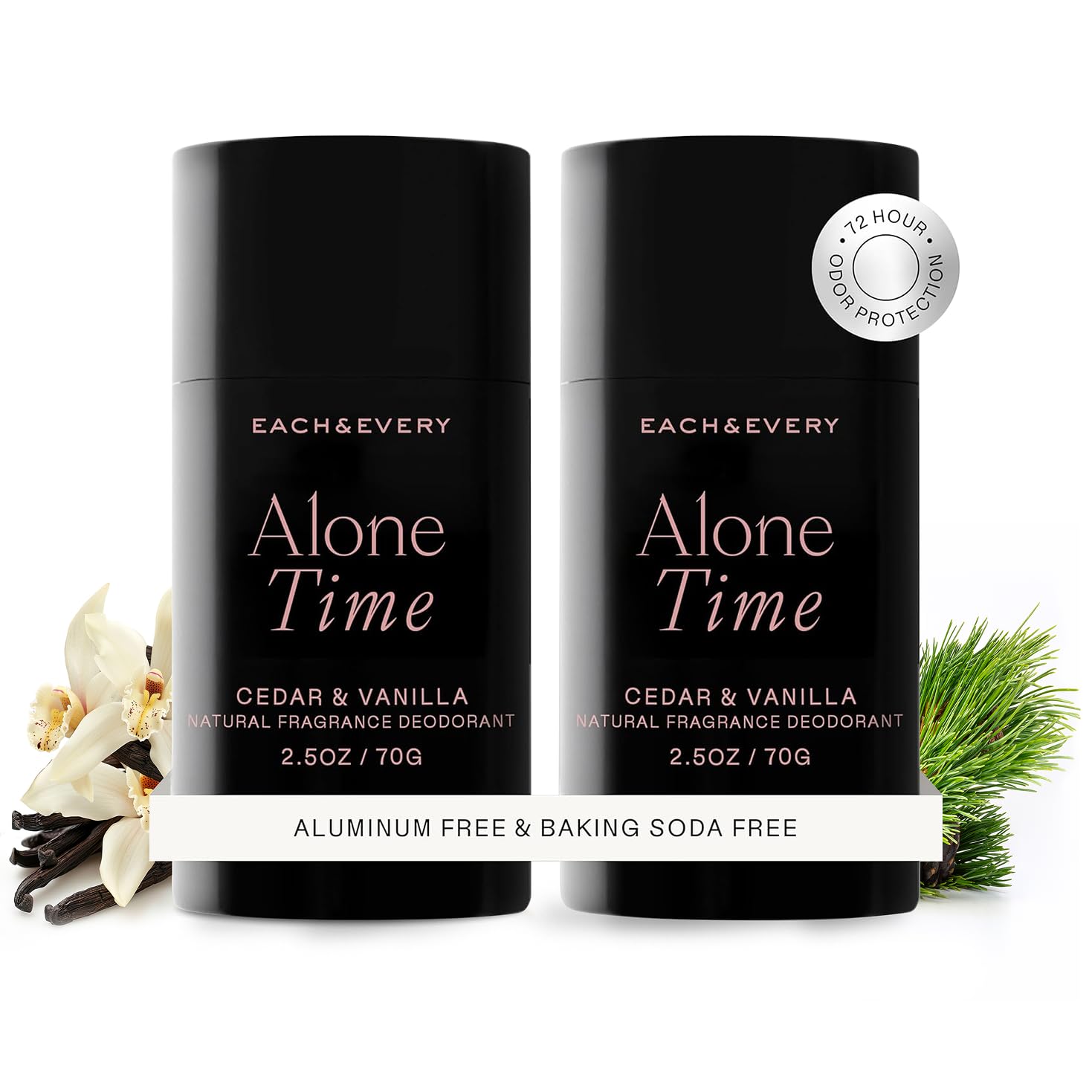 Each & Every Aluminum Free Deodorant for Men & Women, Cedar & Vanilla