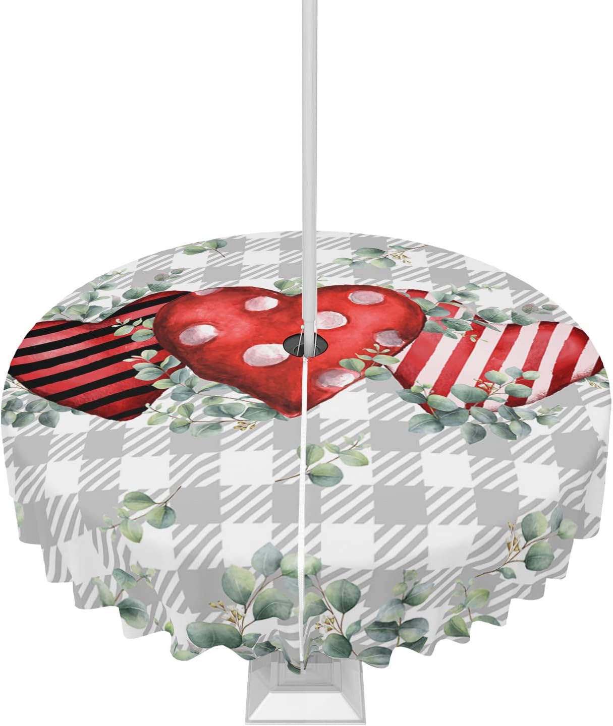 Valentine's Day Waterproof Tablecloth - 60 Round Patio Cover