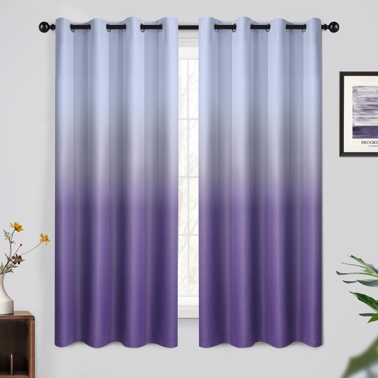 Yakamok 63 Inch Ombre Curtains for Stylish Room Decor