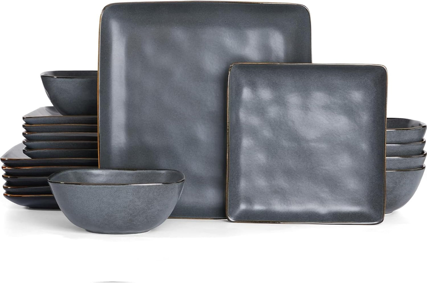 Famiware Dinnerware Sets for 6 - Ocean Square 18-Piece Set