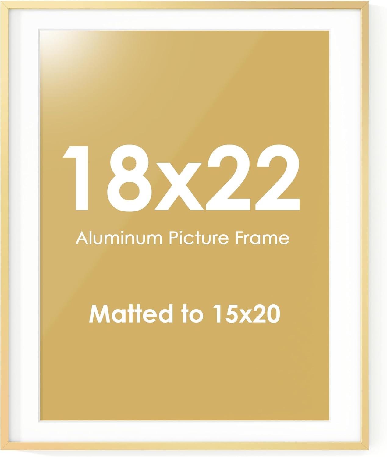 18x22 Metal Picture Frame for Elegant Wall Decor in Gold