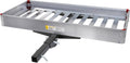 MaxxHaul 50 in x 22 in Folding Aluminum Cargo Carrier - Durable Hitch