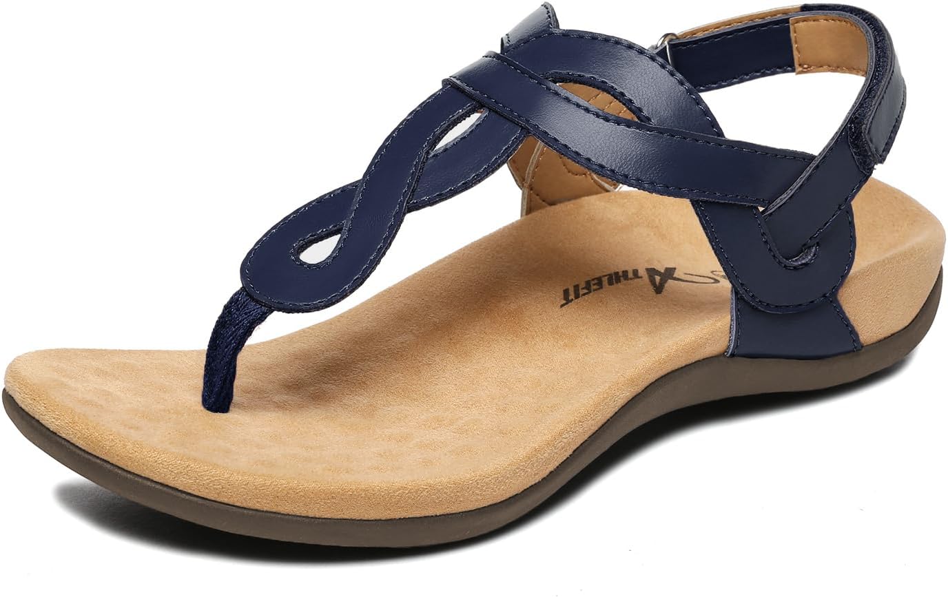Athlefit Women's Orthopedic Arch Support Sandals for Comfort