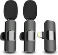 Wireless Microphone for iPhone iPad 2 Pack - Dual Clip-on Lavalier Set