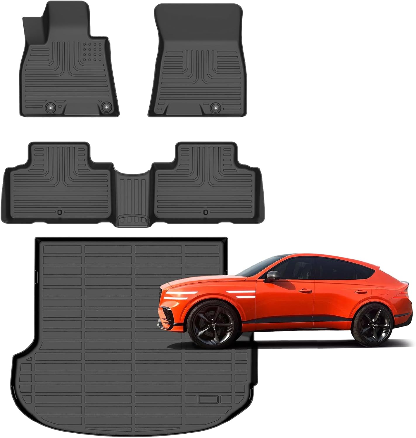 Custom Fit Floor Mats for Genesis GV80 2021-2026, All Weather