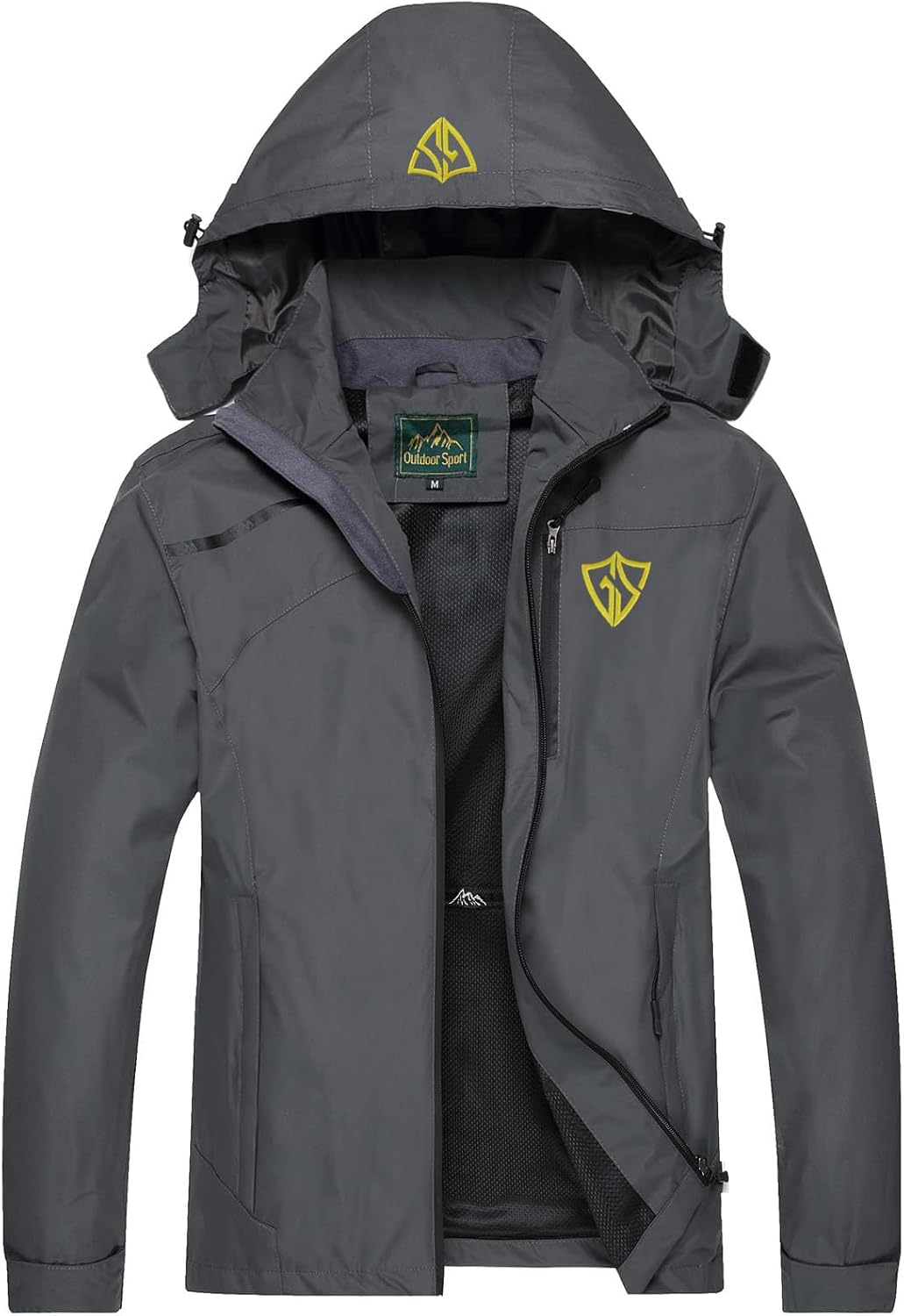 GIISAM Mens Windproof Jacket Lightweight Waterproof Raincoat