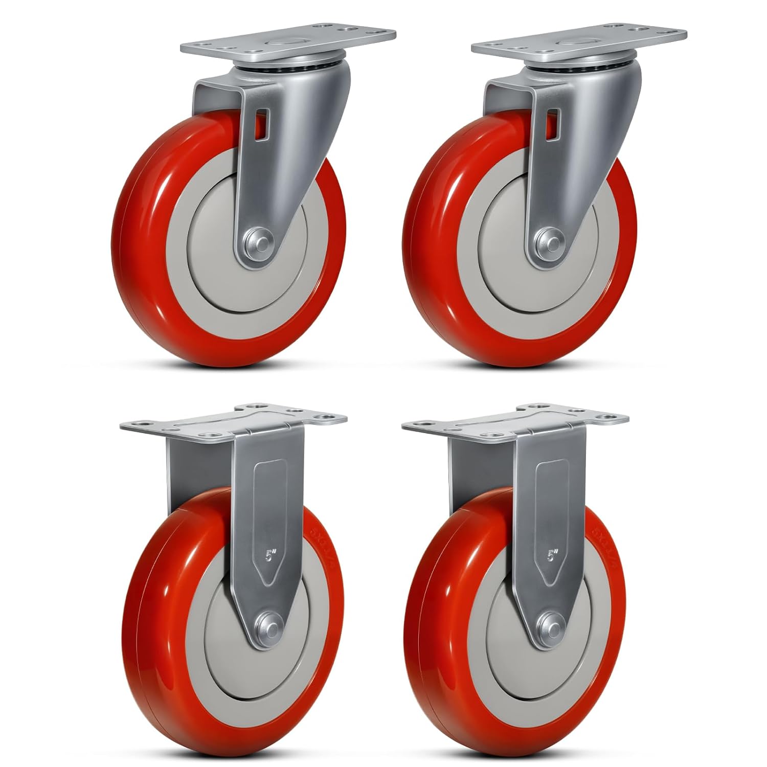 5 Inch Heavy Duty Caster Set of 4 for Industrial Use